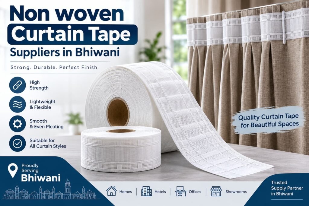 Discover reliable **Non Woven Curtain Tape Suppliers in Bhiwani** offering durable, high-quality curtain tapes for homes, hotels, offices, and commercial applications.